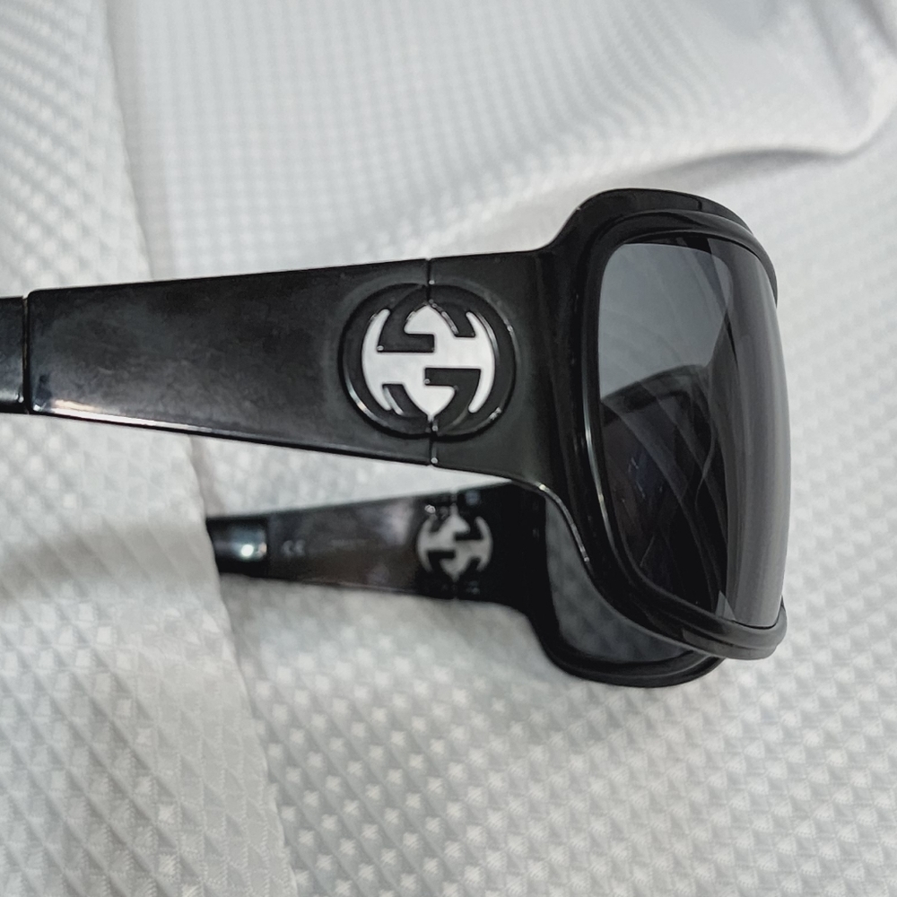 Gucci sunglasses black logo fashion luxury designer real authentic men - Picture 8 of 15
